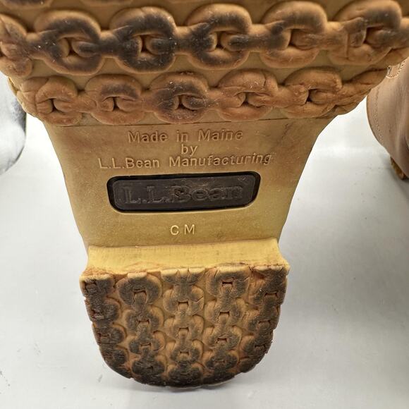 L.L. Bean Boots 8" Duck Boots Womens 6M Brown Leather Lined Made in Maine USA - Picture 7 of 9